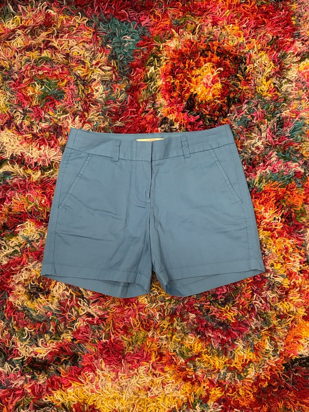 J. Crew 100% Cotton Classic Women's Blue "Chino Broken-In" Shorts